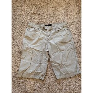 Calvin Klein Jeans Women Khaki Bermuda Shorts Tan Casual Chino Size 12